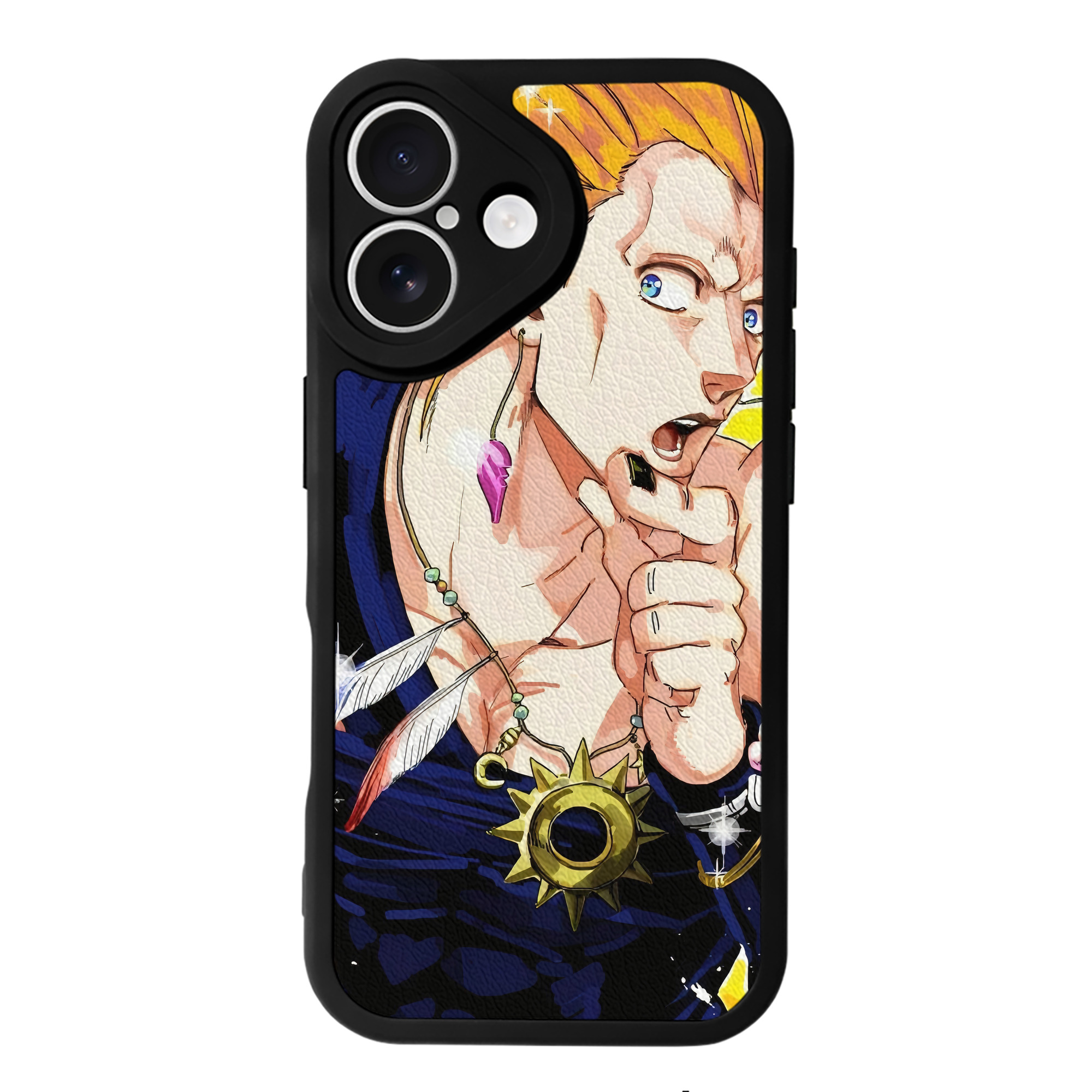 （画像用） ジョジョの奇妙な冒険 JoJo's Bizarre Adventure 【iPhone 16シリーズ対応】シリコンスマホケース（レザー調） 材質：シリコン
